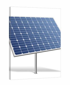 Solar panel isolated on white background vector illustration.