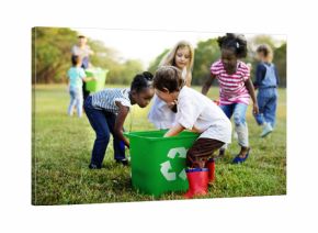 Group of kids school volunteer charity environment