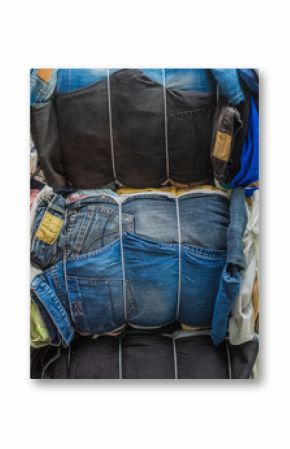 Recycling Altkleidersammlung Jeans - Recycling used clothing collection jeans