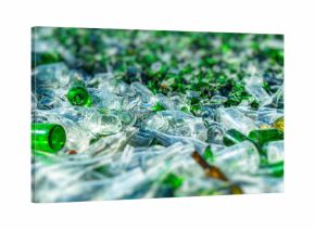 background of recycle pieces of broken glass