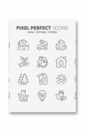 ecology thin line icons
