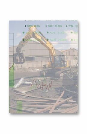 Image of data processing over rubbish dump