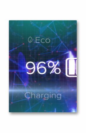 Image of eco charging isons over network of connections