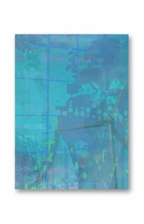 Image of data processing over wind turbine