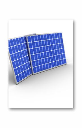 3d image of blue solar panels 