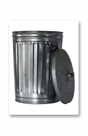 trash can, opened, top at side