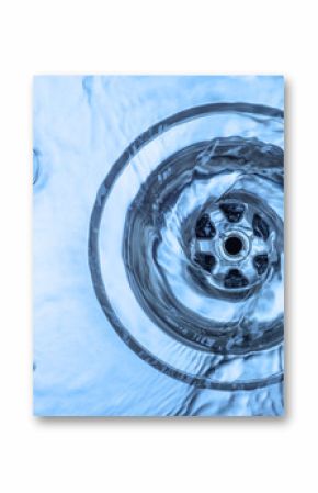 Kitchen sink, running water (light blue)