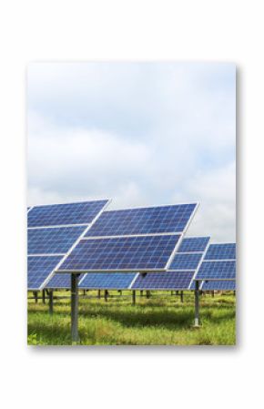 solar panels  photovoltaics in solar farm 