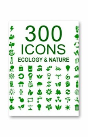 Set 300 ekologii ikon - akcyjny wektor