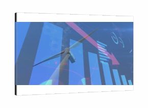Featuring wind turbine dominating dashboard, with bar charts, pink line graph, red arrow and gauges