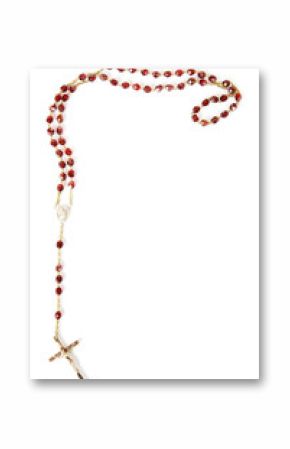 rosary beads isolated on white