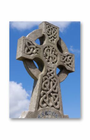 Irish celtic cross with celtic designs