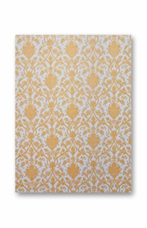 flower pattern in traditional Thai style art on wall of the temp