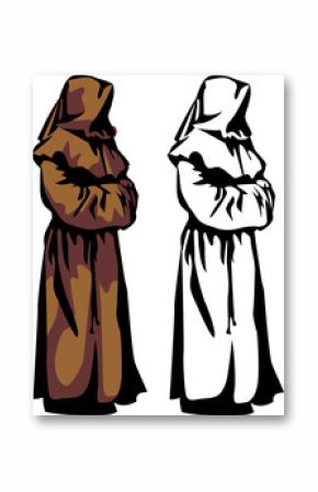 christian monk hooded