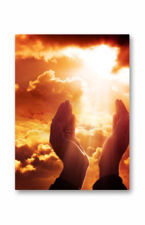 prayer to heaven - faith concept