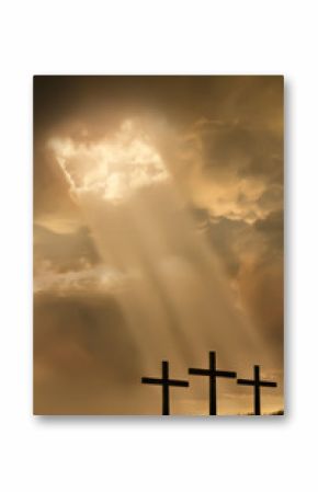 Inspirational Easter Illustration withThree Crosses