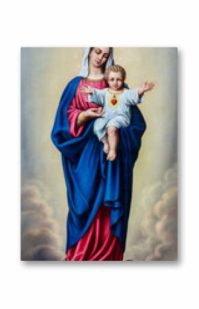 Painting of Blessed Virgin Mary with Baby Jesus