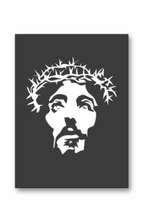 Jesus Face Silhouette, art vector design