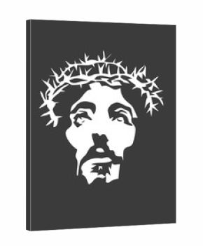Jesus Face Silhouette, art vector design