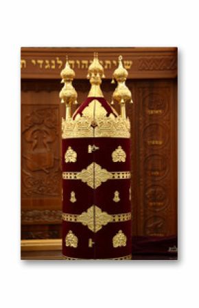 Torah scrolls in the synagogue