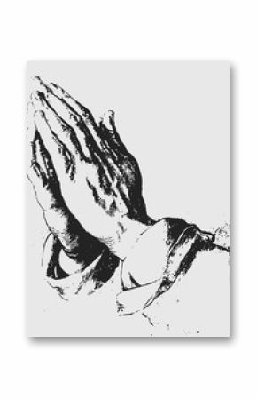 Praying hands illustration / Albrecht Dürer [vector]