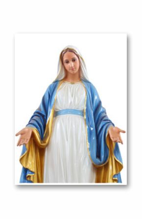 Statues of Holy Women in Roman Catholic Church isolated background