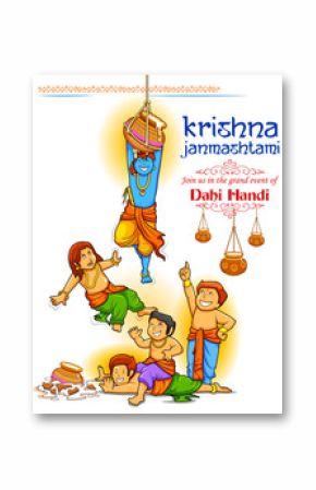 Lord Krishna in Happy Janmashtami festival of India