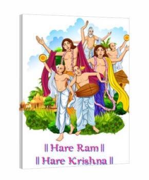 Chaitanya Mahaprabhu in devotion of Lord Krishna for Happy Janmashtami festival of India