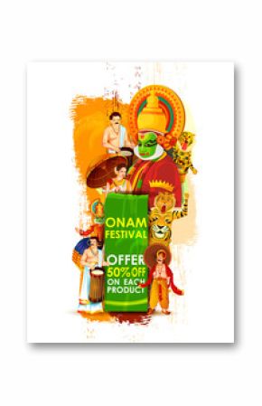 Happy Onam Big Shopping Sale Advertisement background