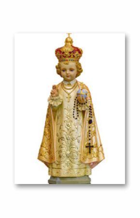 Infant Jesus of Prague statue isolated