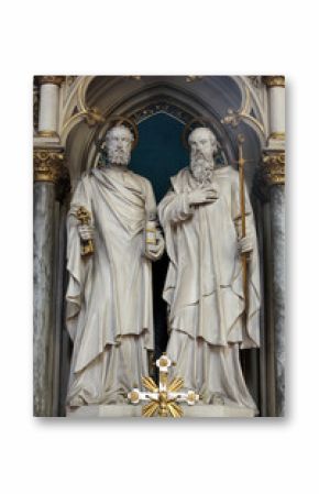 Altar of St. Peter and Paul in Zagreb cathedral dedicated to the Assumption of Mary 