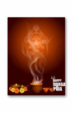 Happy Durga Puja India festival holiday background