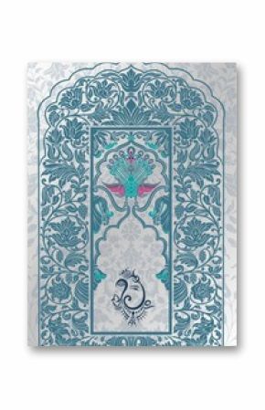 Ganesha, wedding card, royal Rajasthan, India