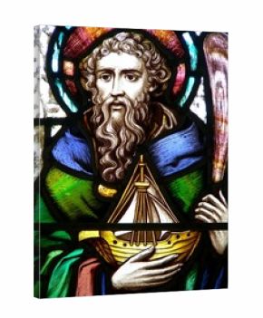 Saint Brendan, stained glass image