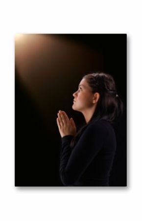 Young woman praying