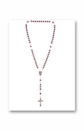 Rosary beads isolated over a white background