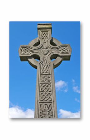 Irish celtic cross with celtic designs