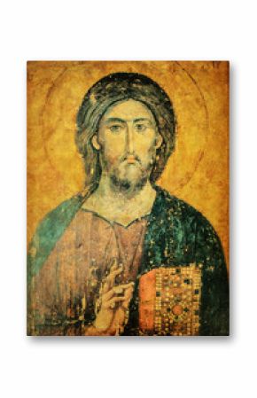 Icon of Jesus Christ with Bible in hands