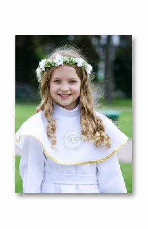 First Communion - smiling girl