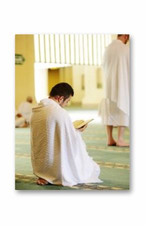Muslim pilgrims at Miqat