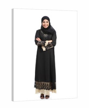 Arab saudi woman posing standing happy