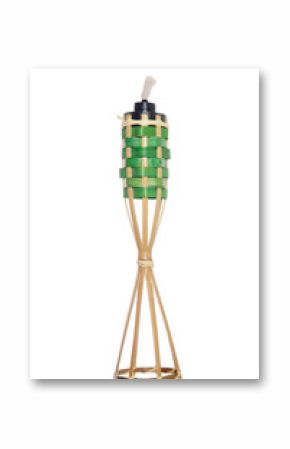Bamboo torch oil lamp