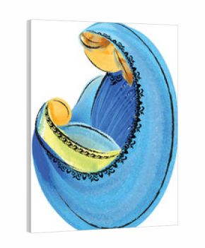 Mother and child, blessed virgin mary with baby jesus holy famil