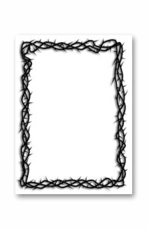 Crown of thorns frame with copy space for text. Graphic element