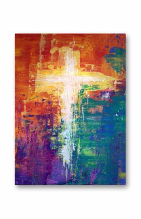 White abstract cross