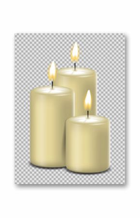 Kerzen weiß mit Flamme Advent Weihnachten Geburtstag