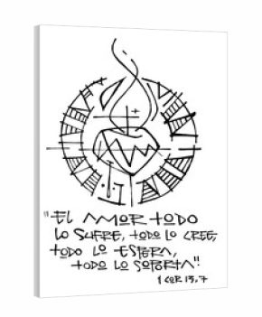 Religious phrase in spanish, illustration
