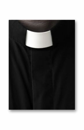 Priest on a dark background. Close-up.