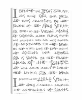 Apostles Creed ink hand drawn religious  illustration