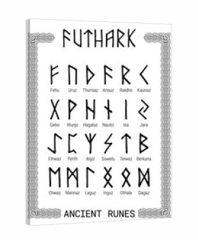 Vector illustration - set of norse scandinavian runes, runic alphabet, futhark isolated on white background